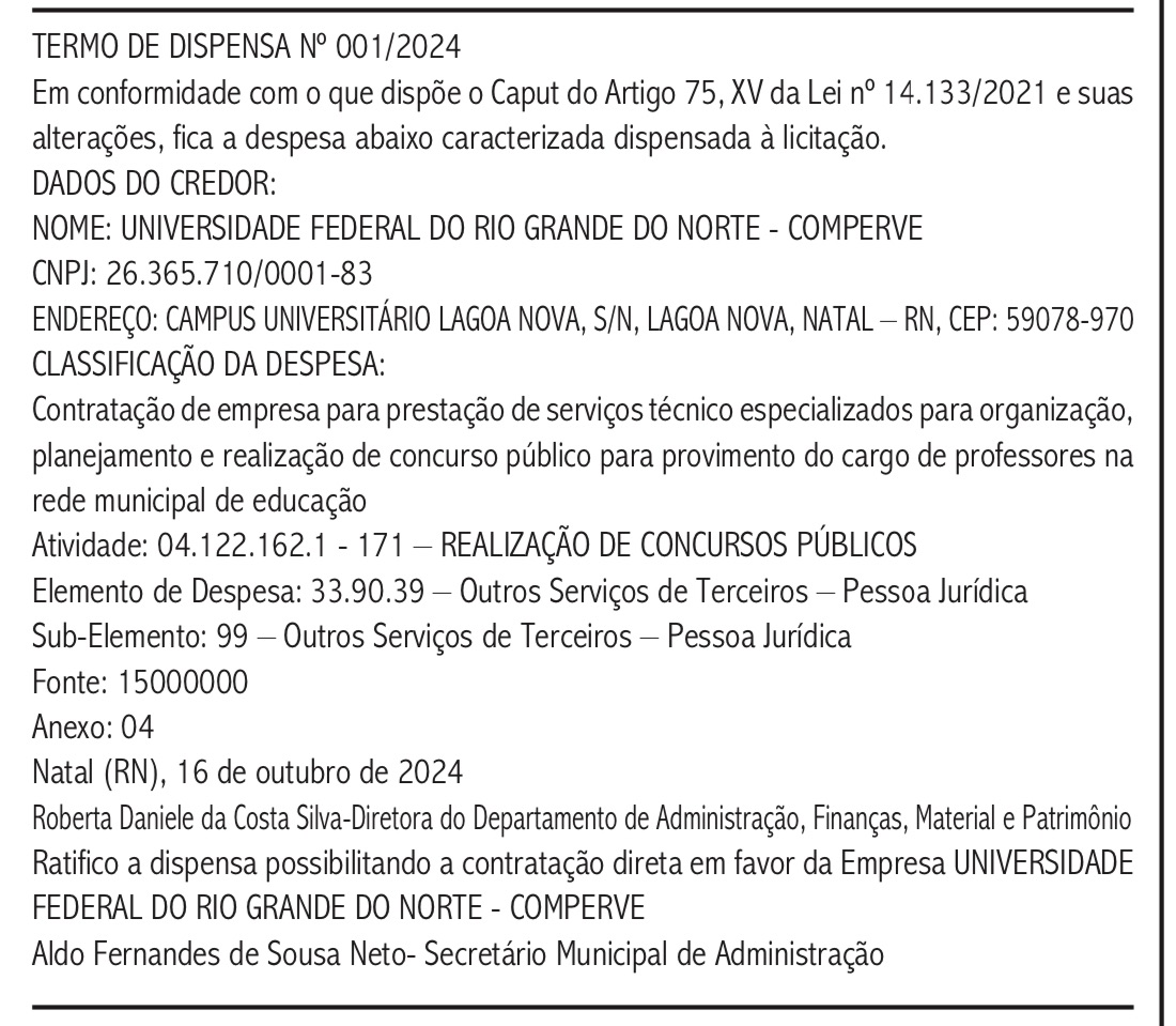 Concurso P Blico Prefeitura De Natal Rn Definida Banca Organizadora